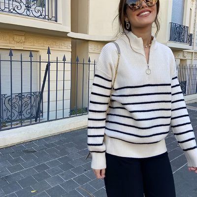 Federica - Pullover mit Reißverschluss-Detail