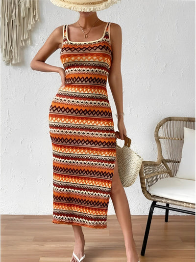 Gina - Gestreiftes Sommerkleid ärmellos