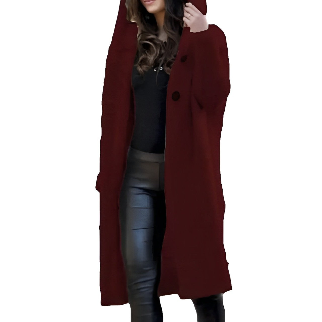 Janette - Oversize Strickjacke mit Kapuze