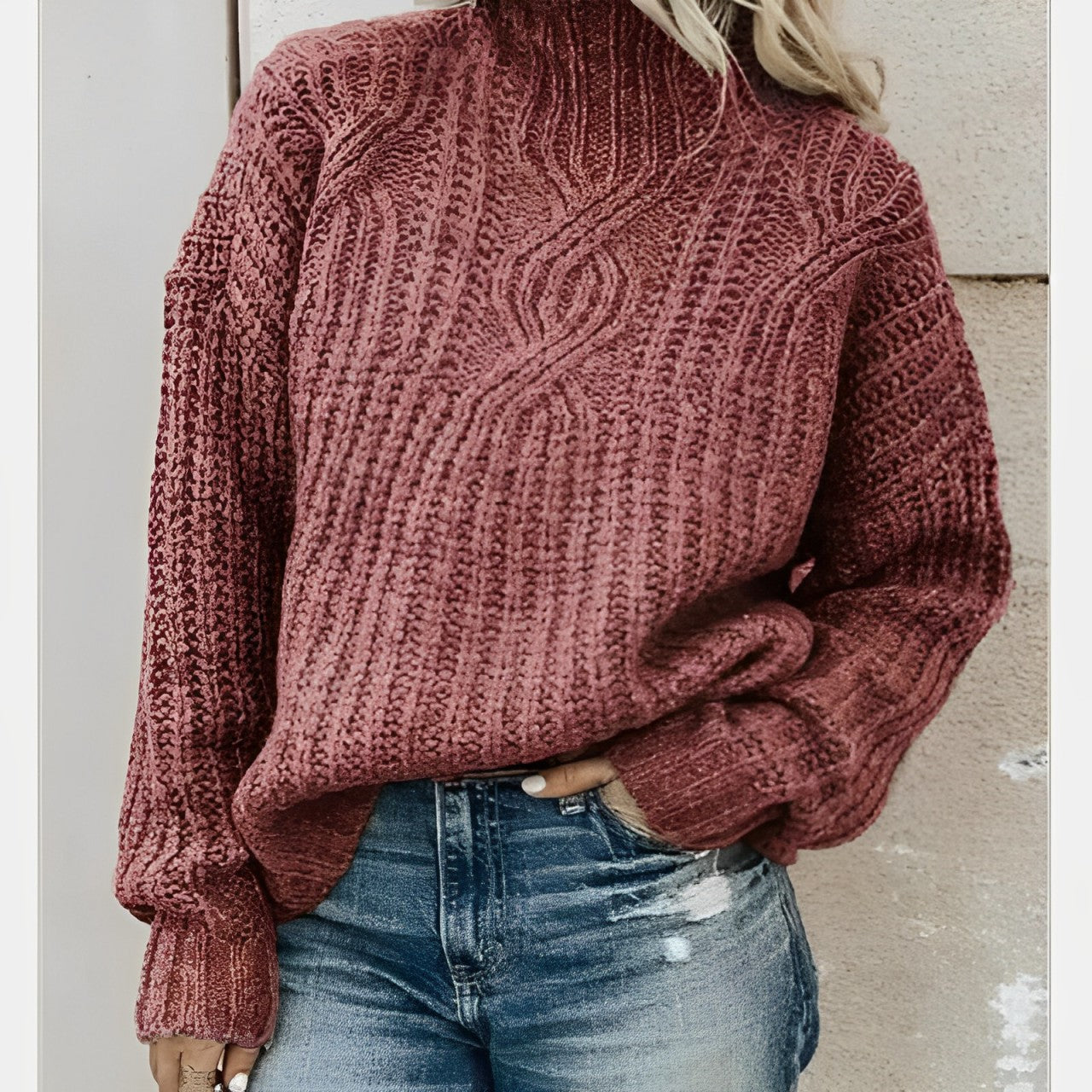 Lovisa - Gemütlicher Rollkragenpullover aus lockerem Strick