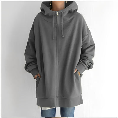 Kerenza - Kuscheliger Fleece-Pullover mit Kapuze und Reißverschluss