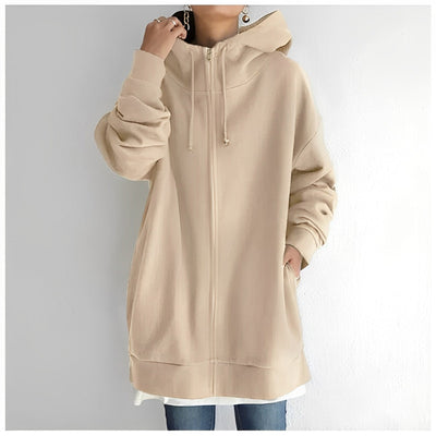 Kerenza - Kuscheliger Fleece-Pullover mit Kapuze und Reißverschluss