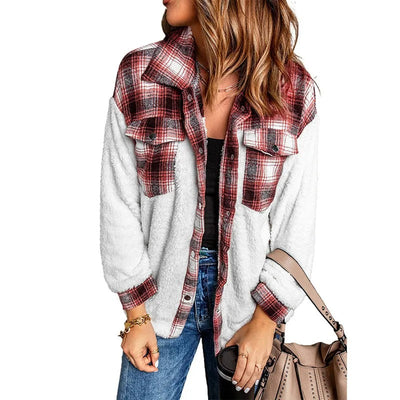 Meredith - Langärmlige Damenjacke mit wattiertem Revers