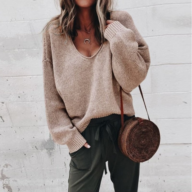Jaqueline - Oversize V-Neck Pullover