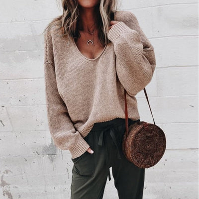 Jaqueline - Oversize V-Neck Pullover