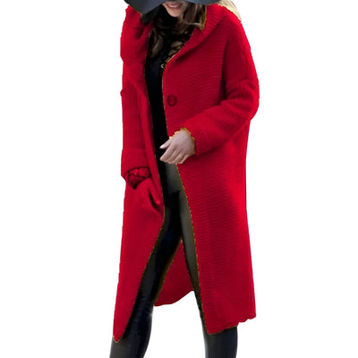 Janette - Oversize Strickjacke mit Kapuze