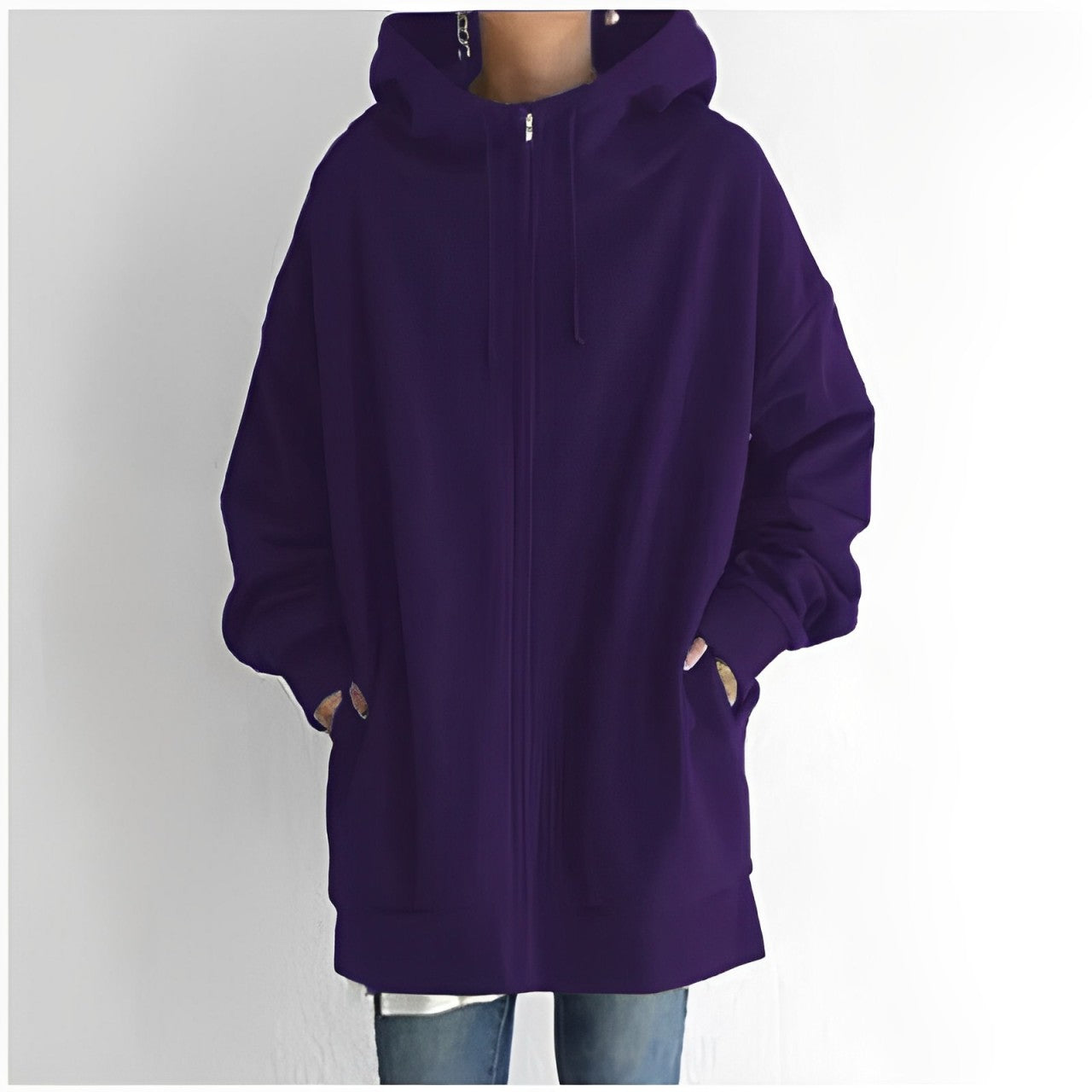 Kerenza - Kuscheliger Fleece-Pullover mit Kapuze und Reißverschluss