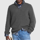 Robert | Herren Lässige Pullover mit Reißverschluss in Grau