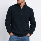 Robert | Herren Lässige Pullover mit Reißverschluss in Schwarz