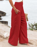 Valoria | Freizeithose mit weitem Bein in Bordeaux