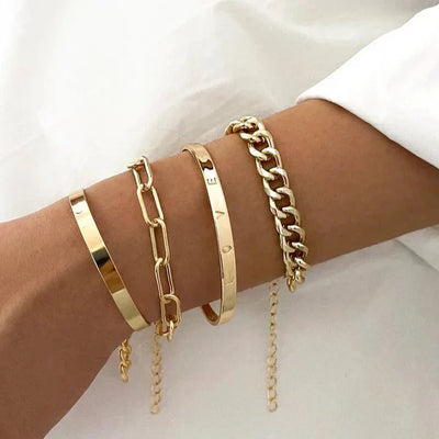 Elan Mercer Gold Armband Set