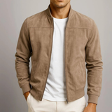 Salomo | Herren Slim Fit Bomberjacke mit Reißverschluss in Braun