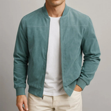 Salomo | Herren Slim Fit Bomberjacke mit Reißverschluss in Blau