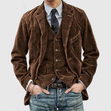 Sheene | Vintage Kord Revers Jacke in Braun (Jacke)