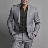 Slim Fit Herrenanzug für Gala & formelle Anlässe in Grau