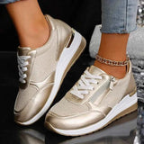 Sneaker Damen Plateau in Gold