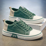 Sneaker Herren Retro Low Top mit Schnürung in Grün