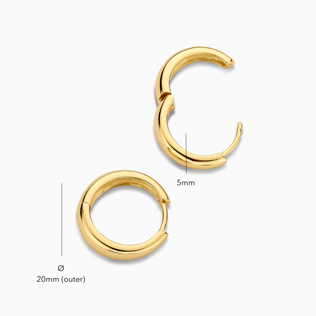 Gold Rue Statement Hoop Earrings
