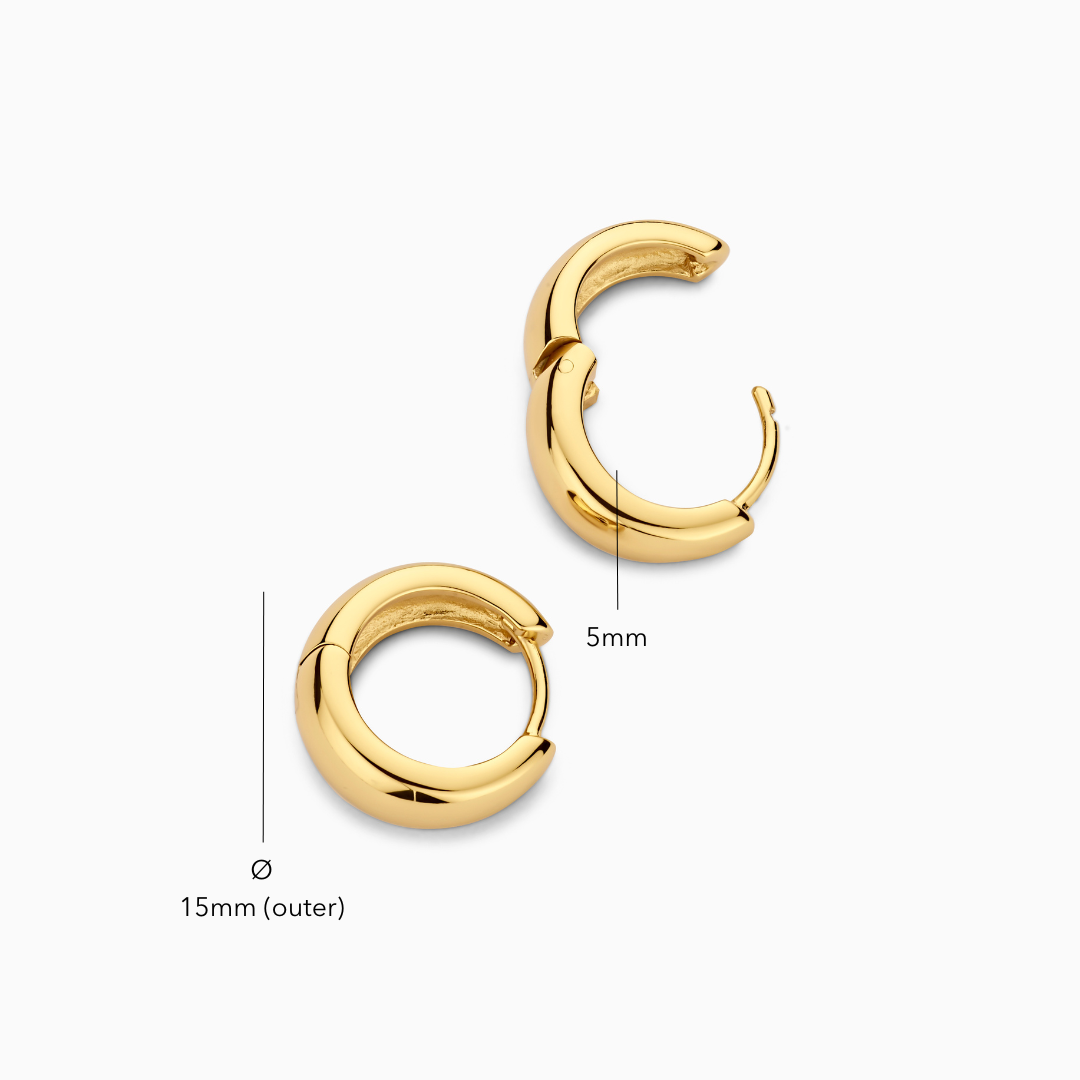 Gold Rue Hoop Earrings