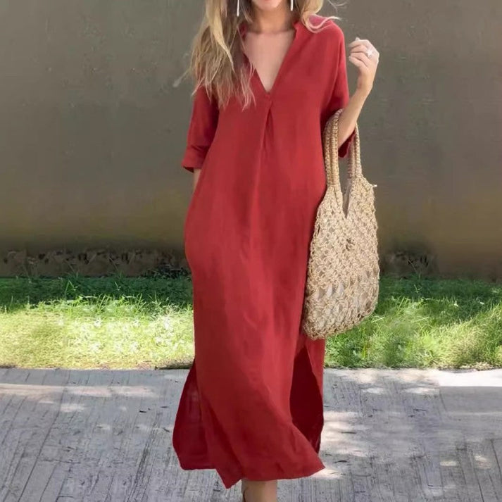 VIVEKA - KLEID LANG UND LOCKER