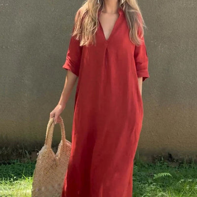 VIVEKA - KLEID LANG UND LOCKER