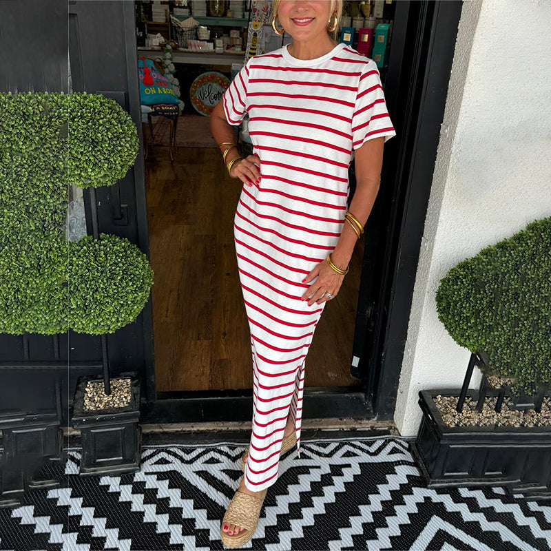 MariaCavalli Gestreepte Maxi Jurk