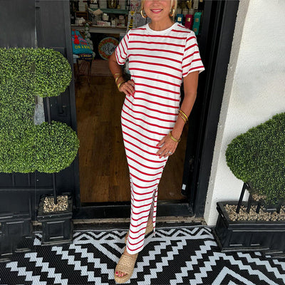 Sara-liv™ - Gestreiftes Maxikleid