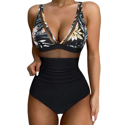 🩱Heißer Verkauf 49% OFF👙Mesh Bauch Kontrolle Badeanzug