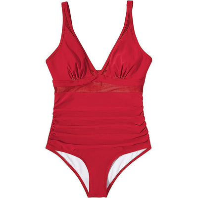 🩱Heißer Verkauf 49% OFF👙Mesh Bauch Kontrolle Badeanzug