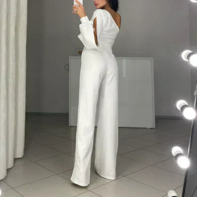 Azlina – Jumpsuit Mit Einer Schulter Und Ausgestelltem