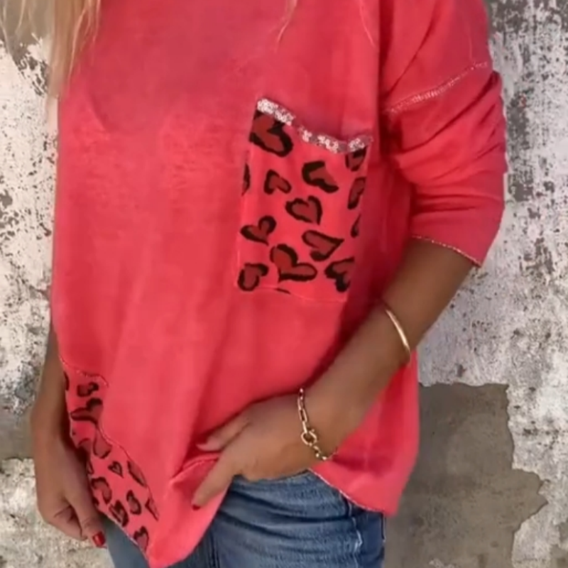 Pamela® | Lässiges und modisches Langarm-Top mit Rundhalsausschnitt für Damen