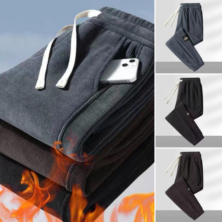 PASCAL - GERIPPTE JOGGINGHOSE MIT KORDELZUG