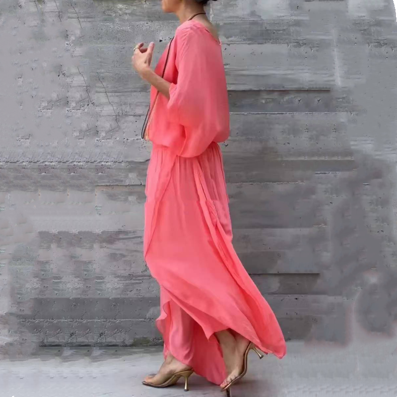 NADIRA - ASYMMETRISCHES BLUSE- UND HOSENSET