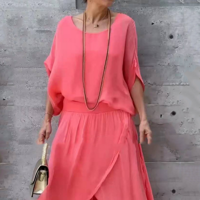 NADIRA - ASYMMETRISCHES BLUSE- UND HOSENSET