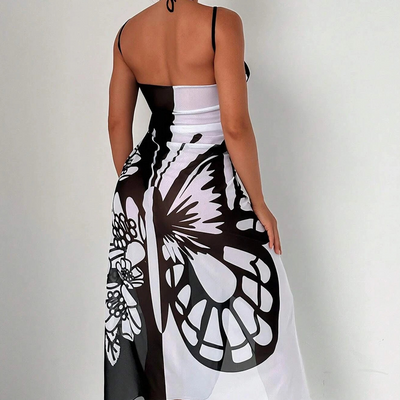 Melora – Badeanzug Mit Schmetterlings Drucken