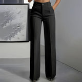 Britta | Damen Anzughose Hohe Taille Business Elegant in Schwarz