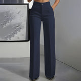 Linaya – Anzughose Mit Hoher Taille in Blau