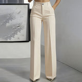 Linaya – Anzughose Mit Hoher Taille in Beige