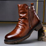Stiefel Herren Klassisch mit Reißverschluss in Braun
