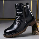 Stiefel Herren Klassisch mit Reißverschluss in Schwarz