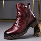 Stiefel Herren Klassisch mit Reißverschluss in Bordeaux