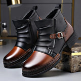 Stiefelette Herren mit Schnalle in Braun