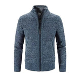 Strickjacke Herren Reißverschluss in Blau