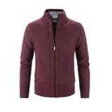Strickjacke Herren Reißverschluss in Rot