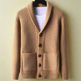 Strickjacke Mit Knöpfen Herren in Khaki