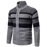 Strickjacke Slim Fit Herren in Hellgrau