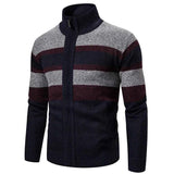 Strickjacke Slim Fit Herren in Marineblau