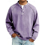Thomas | Herren Retro Pullover Langarm in Lila
