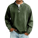 Thomas | Herren Retro Pullover Langarm in Dunkelgrün