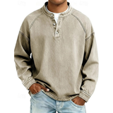 Thomas | Herren Retro Pullover Langarm in Khaki